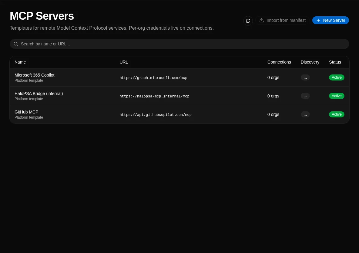 Bifrost external MCP servers list