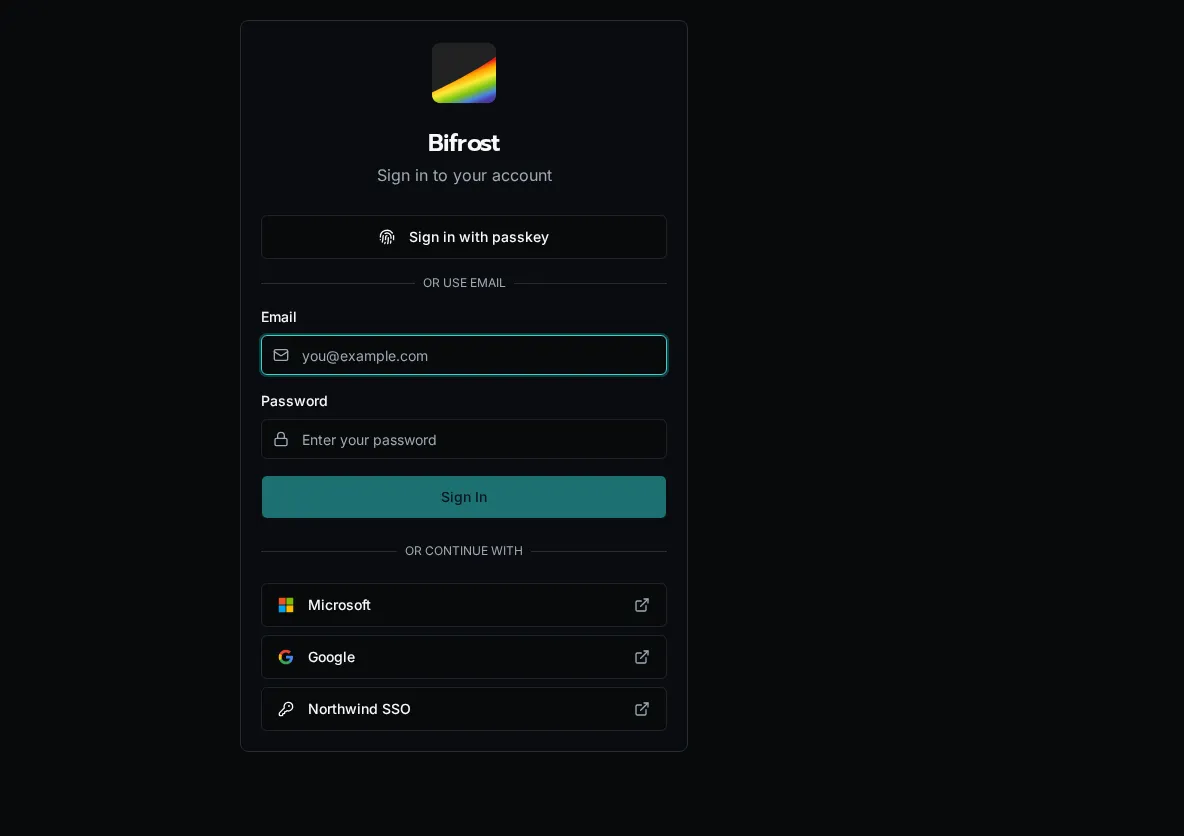 Login Page with SSO Buttons